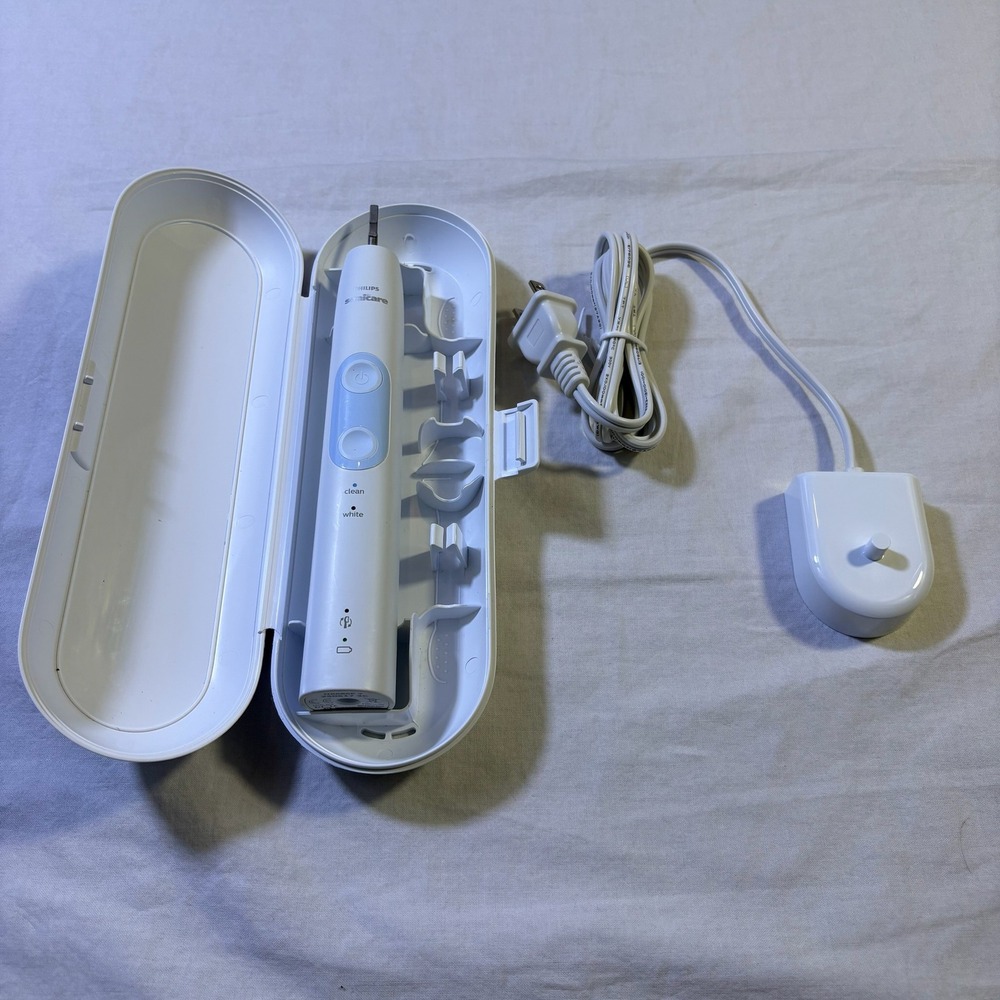 Philips Sonicare OptimalClean Electric Toothbrush White‎ Travel Case Charger